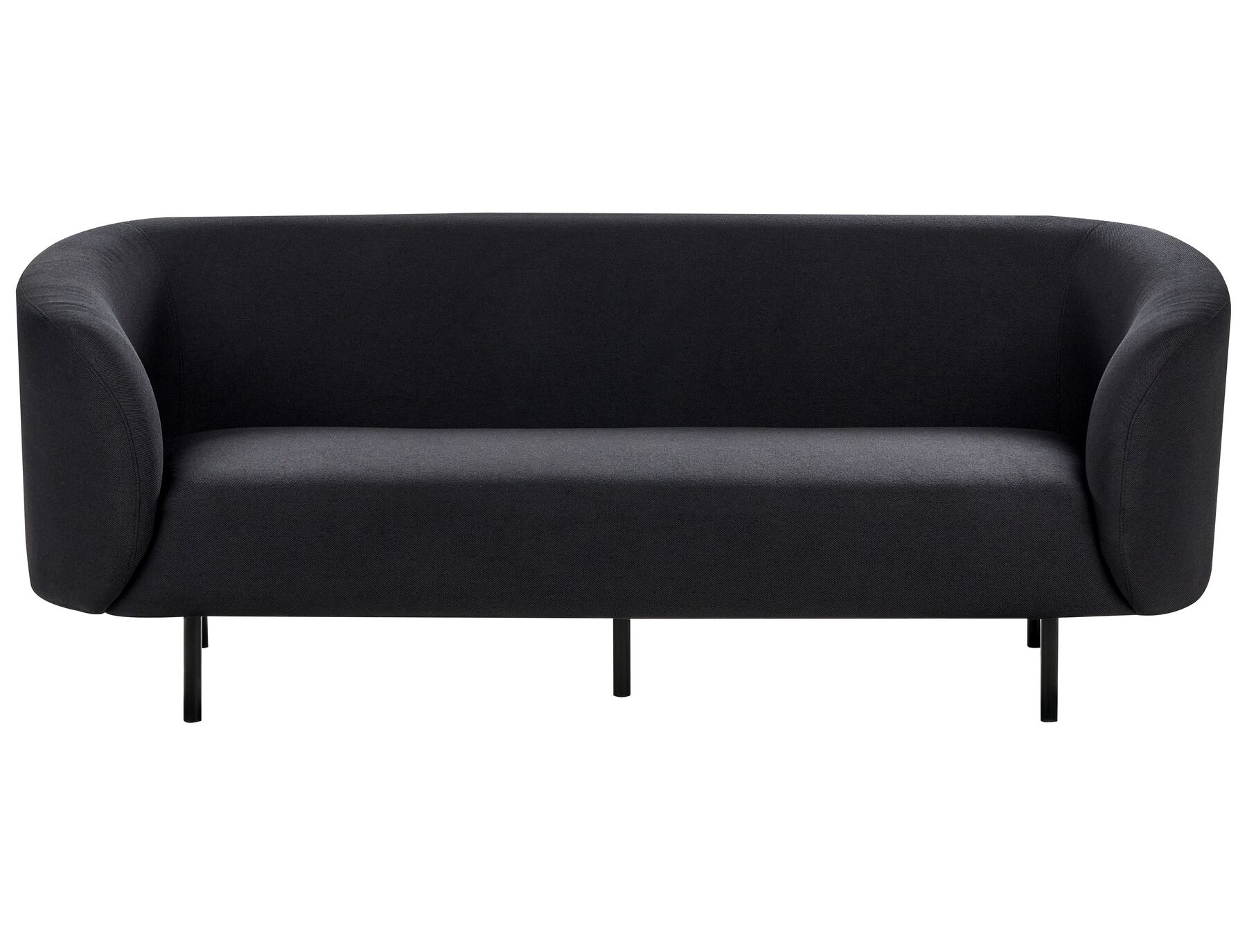 3 Seater Fabric Sofa Black LOEN_920340