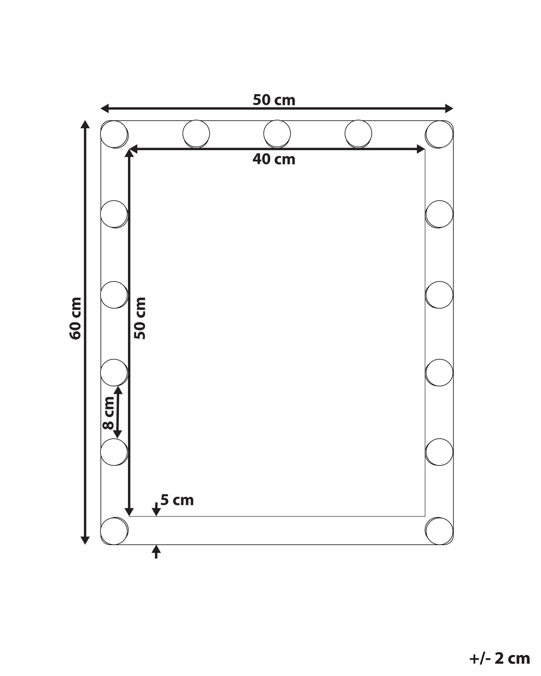 LED Bathroom Mirror ODENAS 50 cm 60 cm White_756949