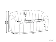 Sofa 2 Seater MALUNG Velvet Off-White_883977