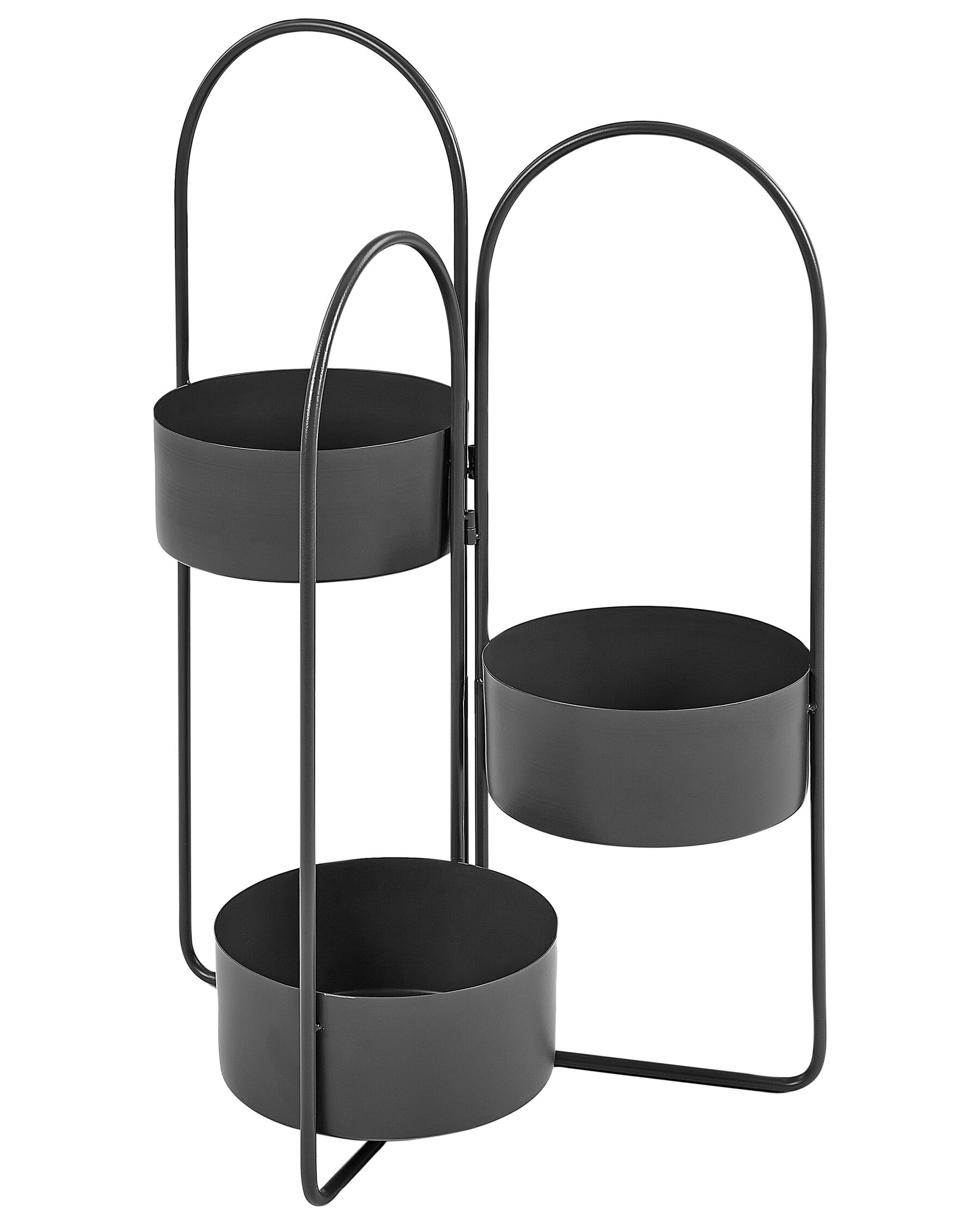 Metal Plant Pot Stand Black COLUTENA_933712