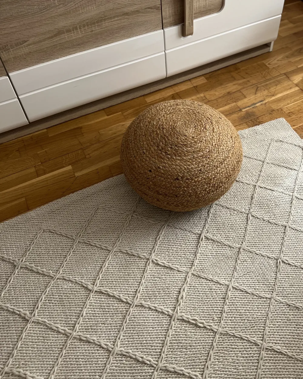 Rug ELLEK White 140 x 200 cm Wool_879922
