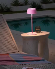 Wireless LED Table Lamp GUDER with Dimmer Metal Pink_1042246