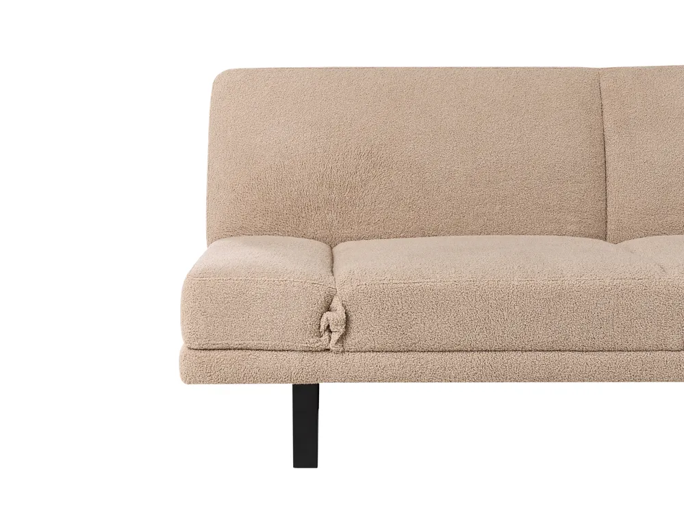 Sofa Bed 2 Seater YORK Boucle Beige_1009237