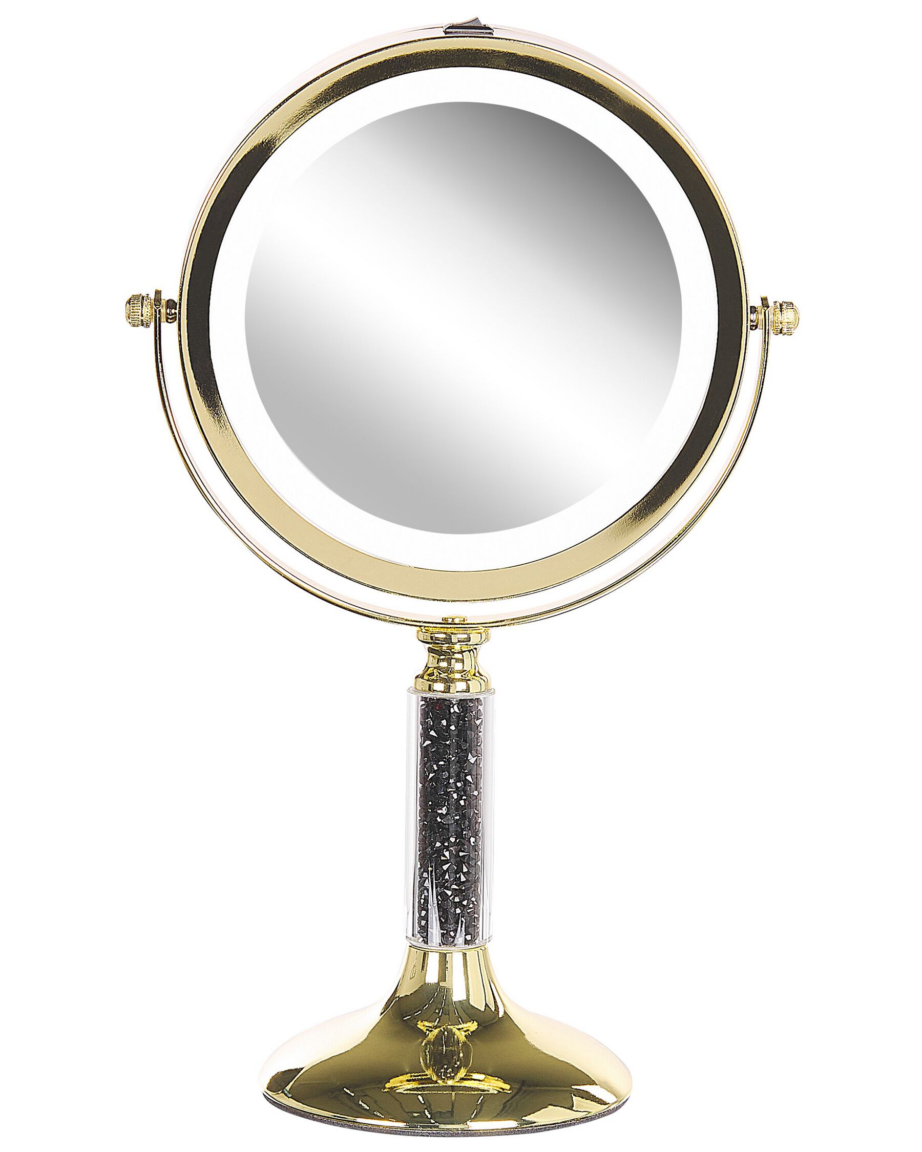 Miroir de maquillage éclairage LED ø 18 cm doré BAIXAS_813666