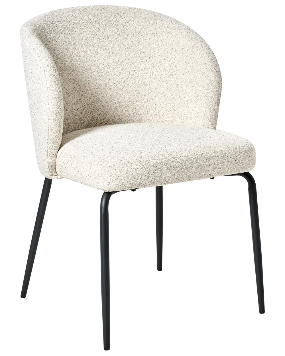 Set of 2 Dining Chairs ZANA Boucle Light Beige_991129