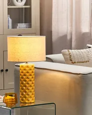 Table Lamp BALONNE Ceramic Yellow_822846