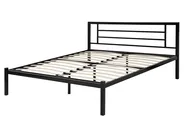 Bett mit Lattenrost Metall CUSSET 160 x 200 cm Schwarz_735354