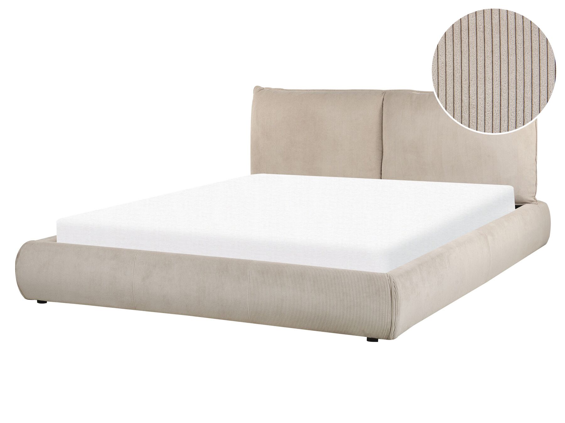 Menčestrová posteľ 160 x 200 cm sivobéžová VINAY_879887