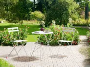Bistro Set Folding FIORI Metal White_804825