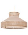 Lampe suspension en rotin ton naturel et beige BATALI_891583