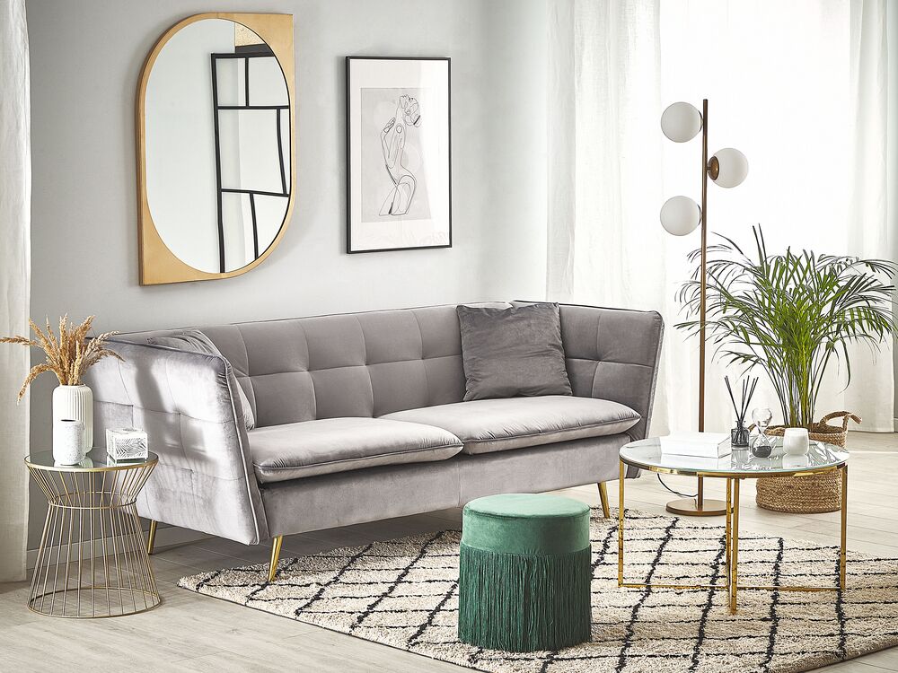 Beliani Mobile Credenza In Metallo Verde Con 2 Ante Trasparenti E 3 Ripiani - 80x40x102 Cm, Armadio Moderno Per Soggiorno, Cucina O Ingresso