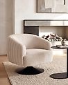 Fauteuil pivotant NORAGER Tissu Beige clair