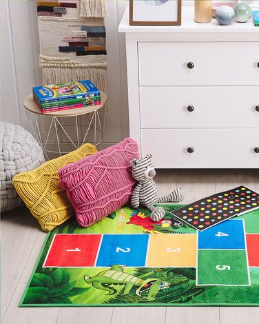 Kids Rug Hopscotch Print 80 x 150 cm Green BABADAG