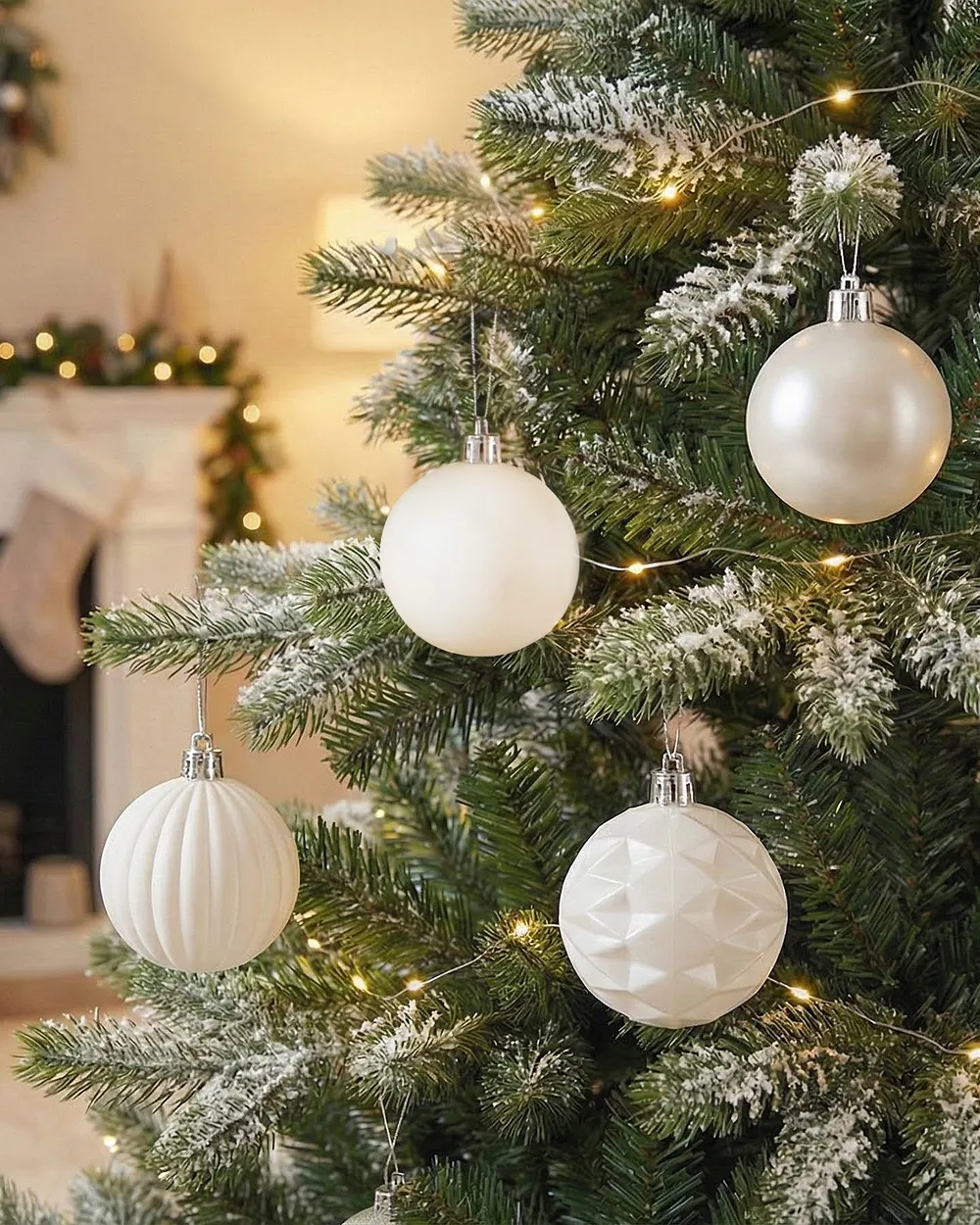 Set of 40 Baubles SAIMAA Off-White