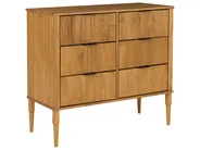 Schlafzimmer Set Kiefernholz FLAVIGNAC 140 x 200 cm Hellbraun_1118480
