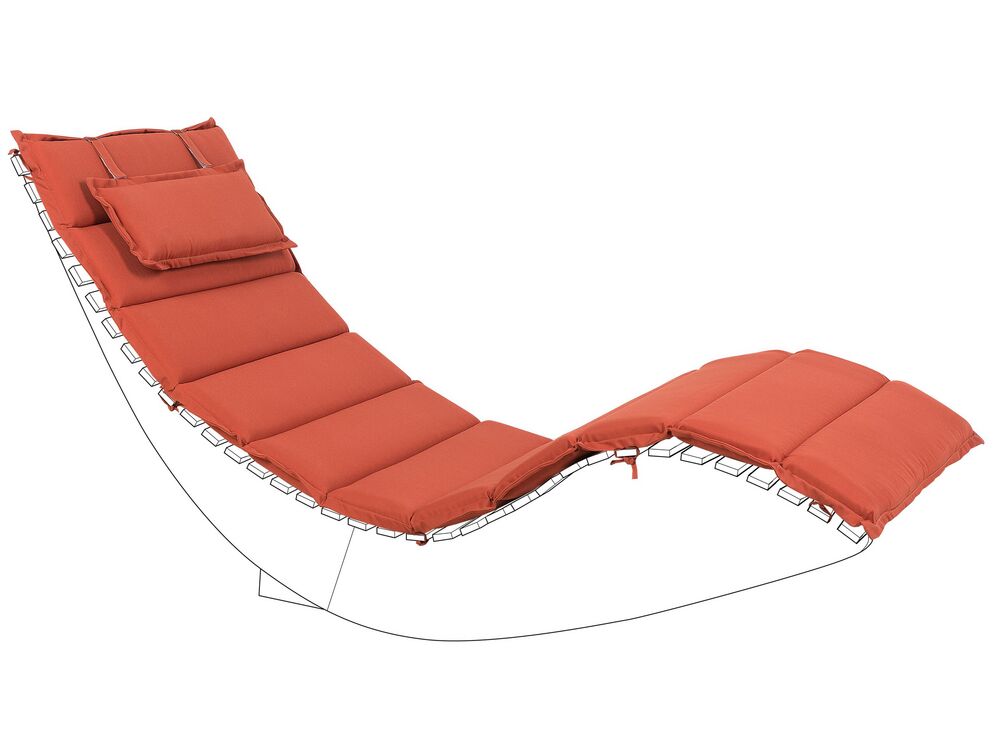 Sun Lounger Pad Cushion Red BRESCIA Beliani.cz