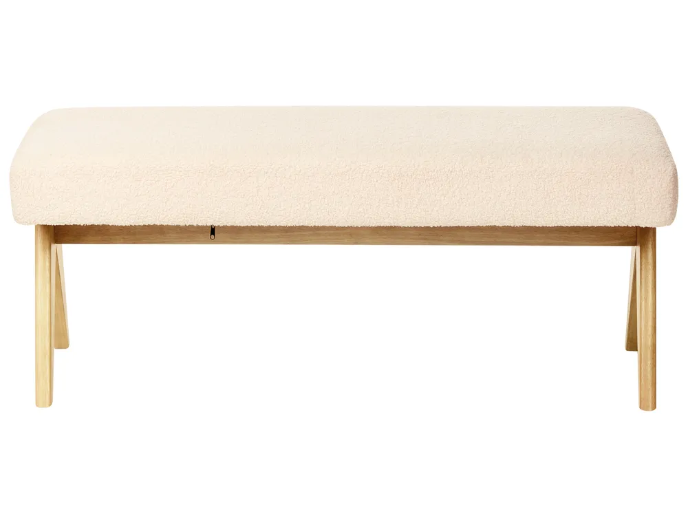 Living Room Set TAMRE Boucle Off-White/ Light Brown_985397