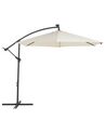 Cantilever Garden Parasol with LED Lights ⌀ 2.85 m Beige CORVAL_778566
