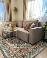 Corner Sofa Bed 3 Seater KARILA with Storage Fabric Taupe Right Hand_975489
