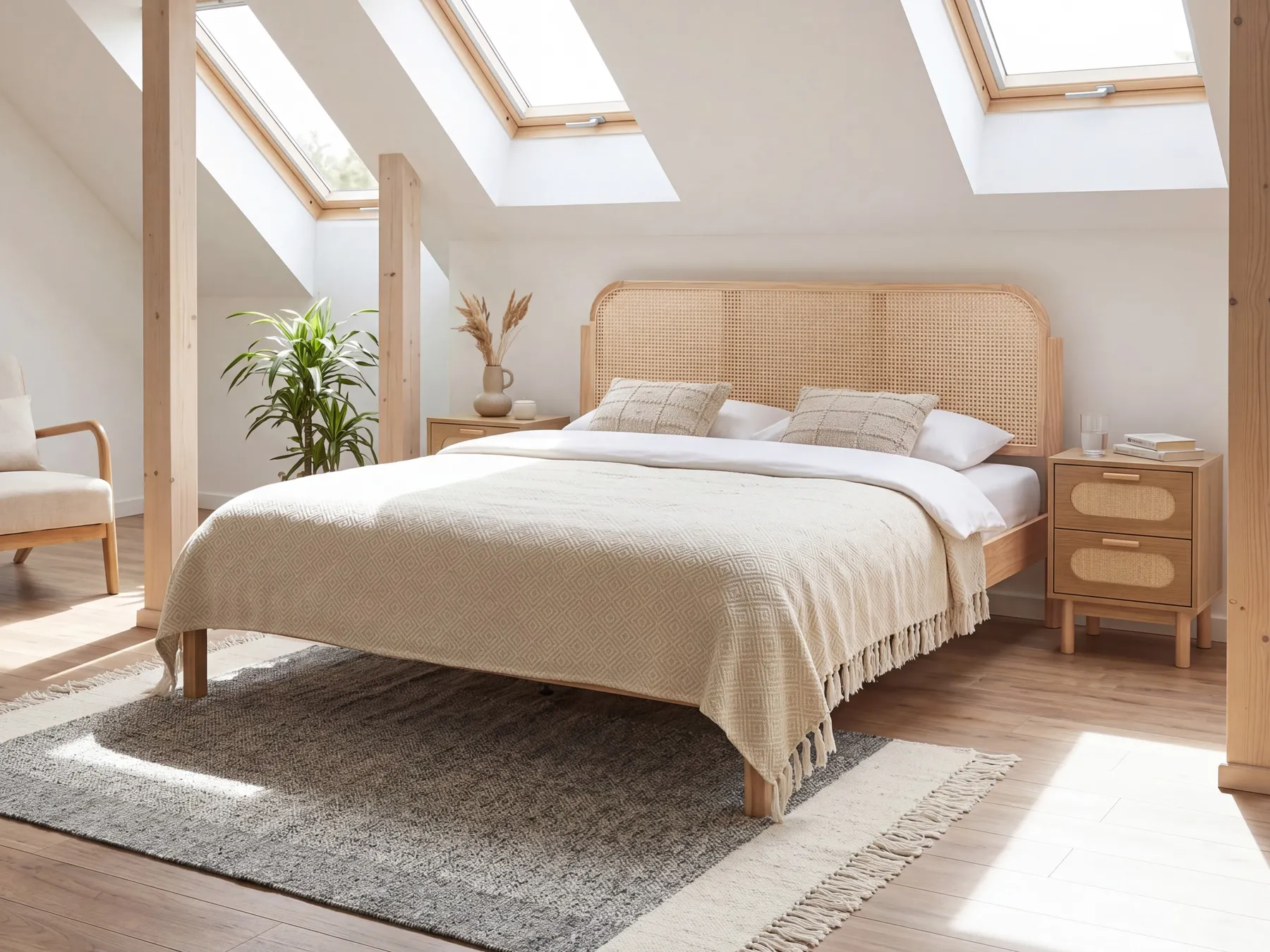 Bed Pine Wood ARCHAIL 180 x 200 cm (EU Super King) Light Brown_1082460