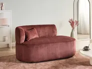 Left-Hand Chaise Longue VANVEY Corduroy Red_1004201