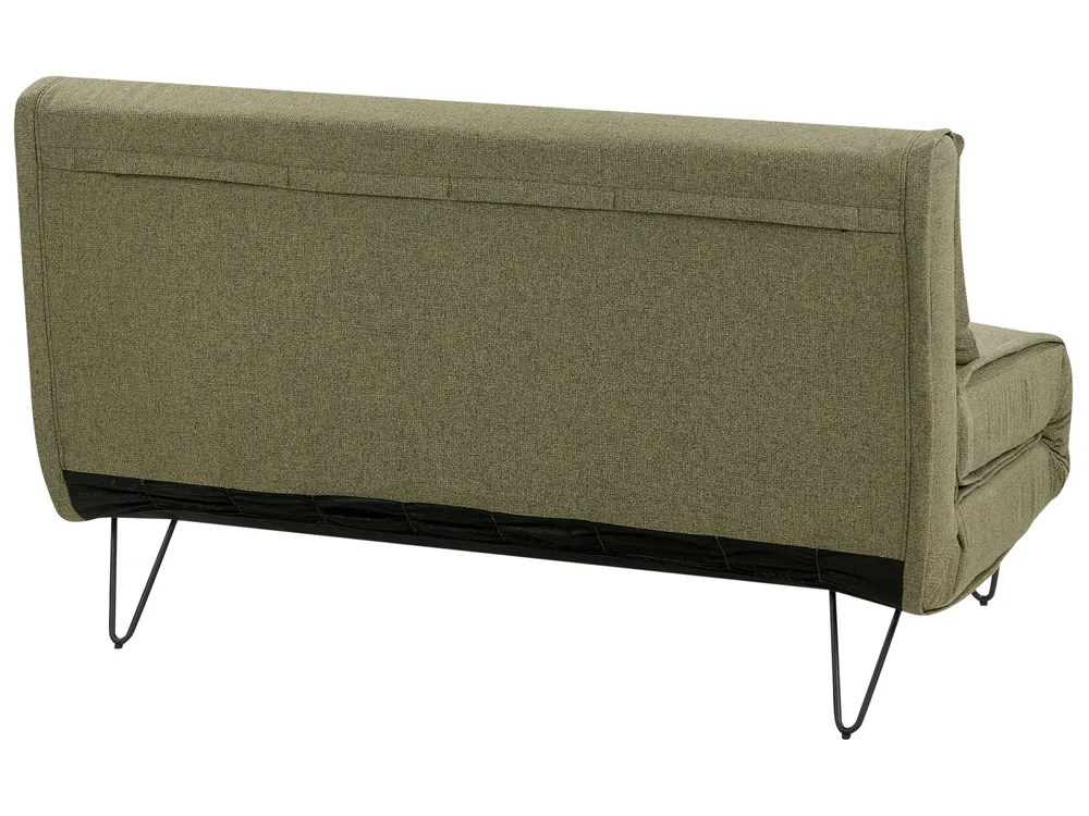 Living Room Set 3 Seater VESTFOLD Fabric Olive Green_930253
