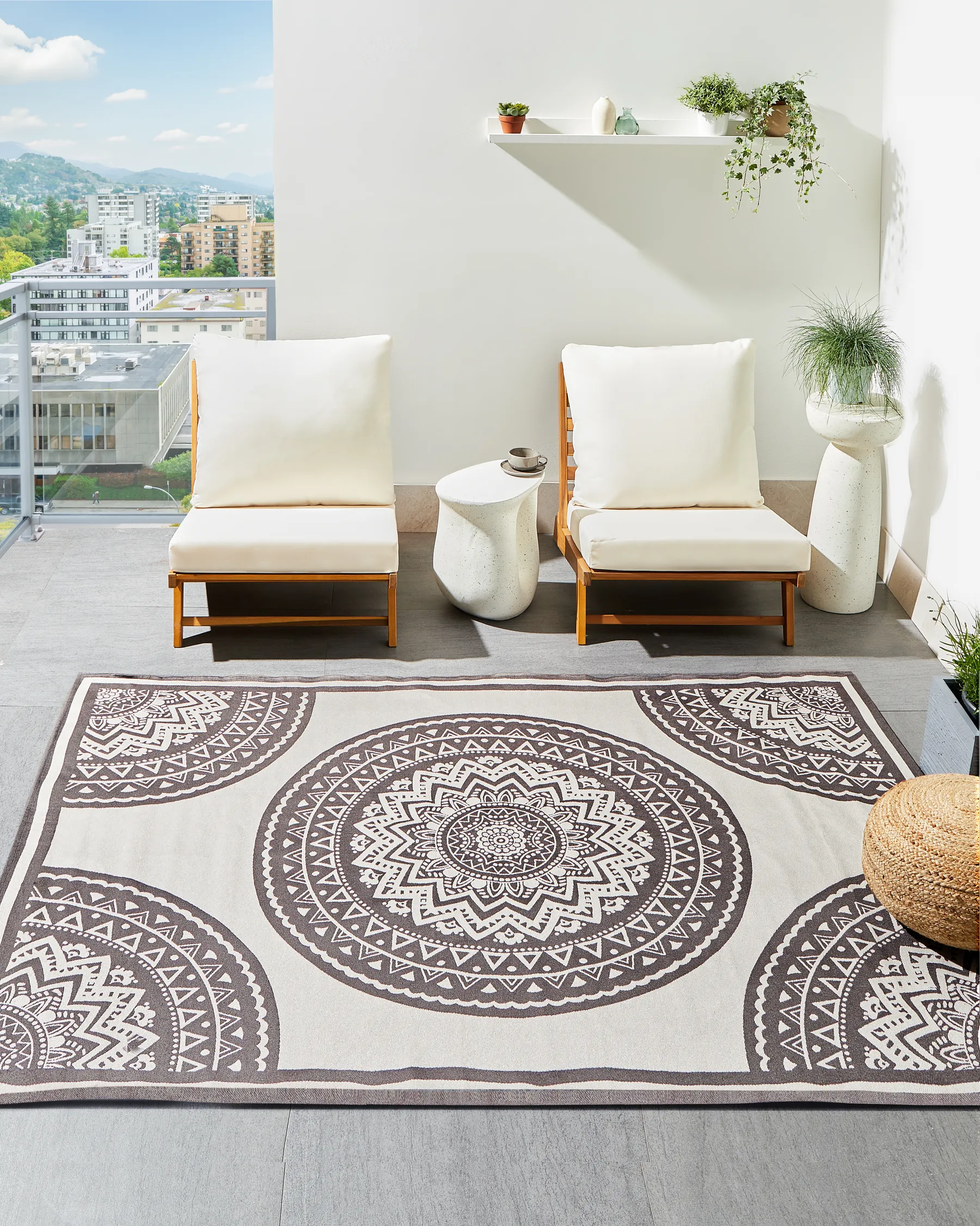 Tappeto per esterni NELLORE Grigio 160 x 230 cm_992390