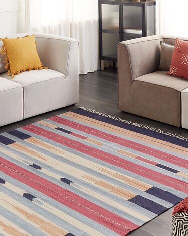 Cotton Kilim Area Rug 200 x 300 cm Multicolour GANDZAK