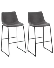 Set di 2 sedie alte FRANKS Grigio_724949