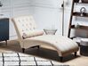 Chaise longue in velluto color beige MURET_750618