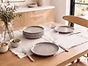 Set of 8 Dinner Plates COSTMARY Stoneware Grey 27 cm
