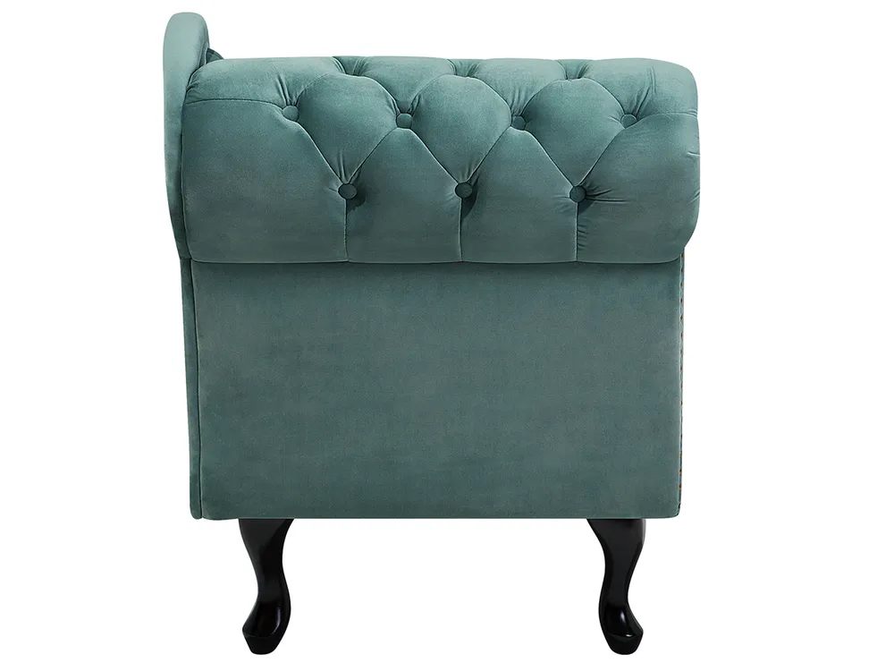 Left-Hand Chaise Longue NIMES Velvet Mint Green_696837