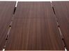 Rozkládací jídelní stůl 150/190 x 90 cm tmavé dřevo MADOX_777898