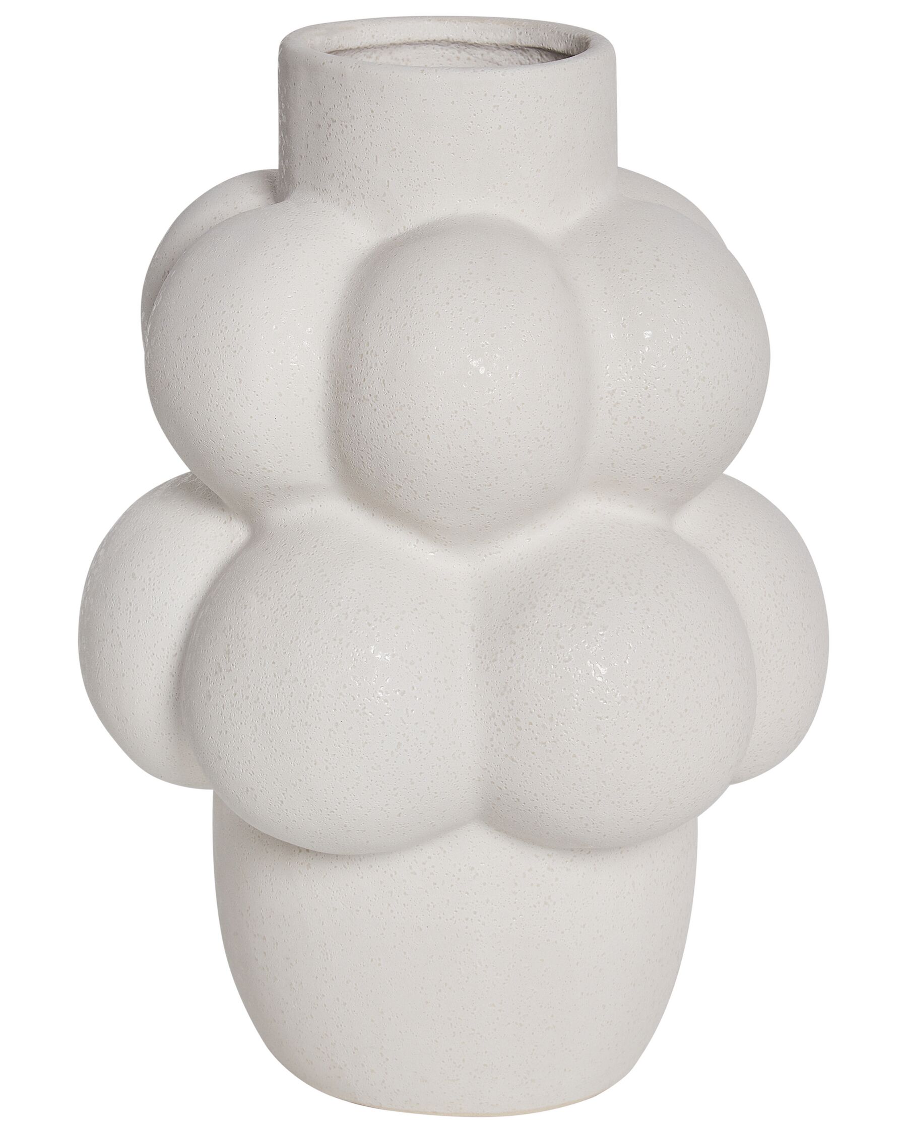 Stoneware Flower Vase 32 cm White VIMBA_935357