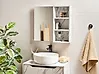 Armario de pared con espejo para baño JOINVILLE 60 cm x 54 cm Mármol blanco