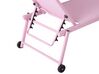 Chaise longue en aluminium avec revêtement rose PORTOFINO_803909