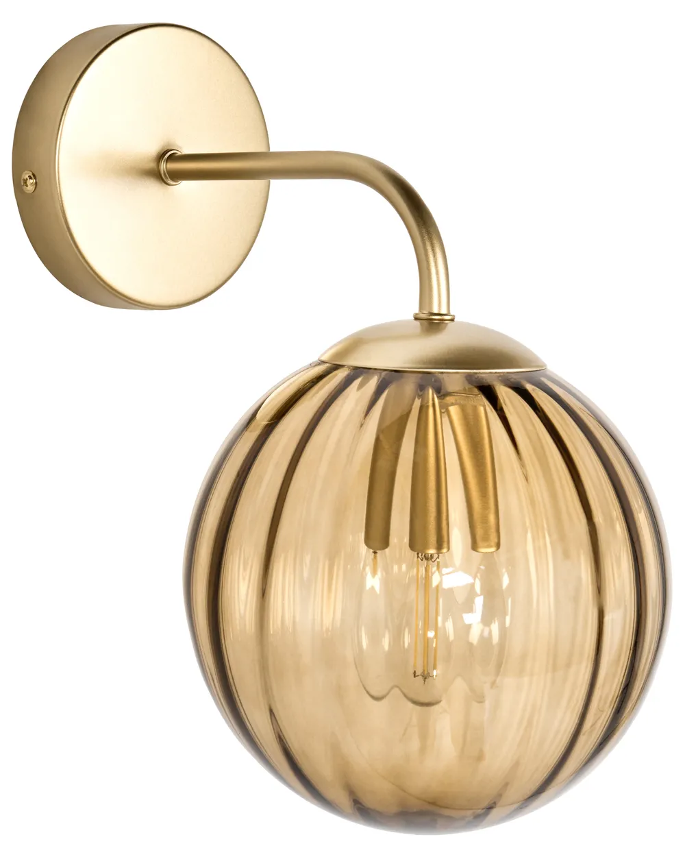 Lampa ścienna BOOMI Szkło Ciemnobrązowy