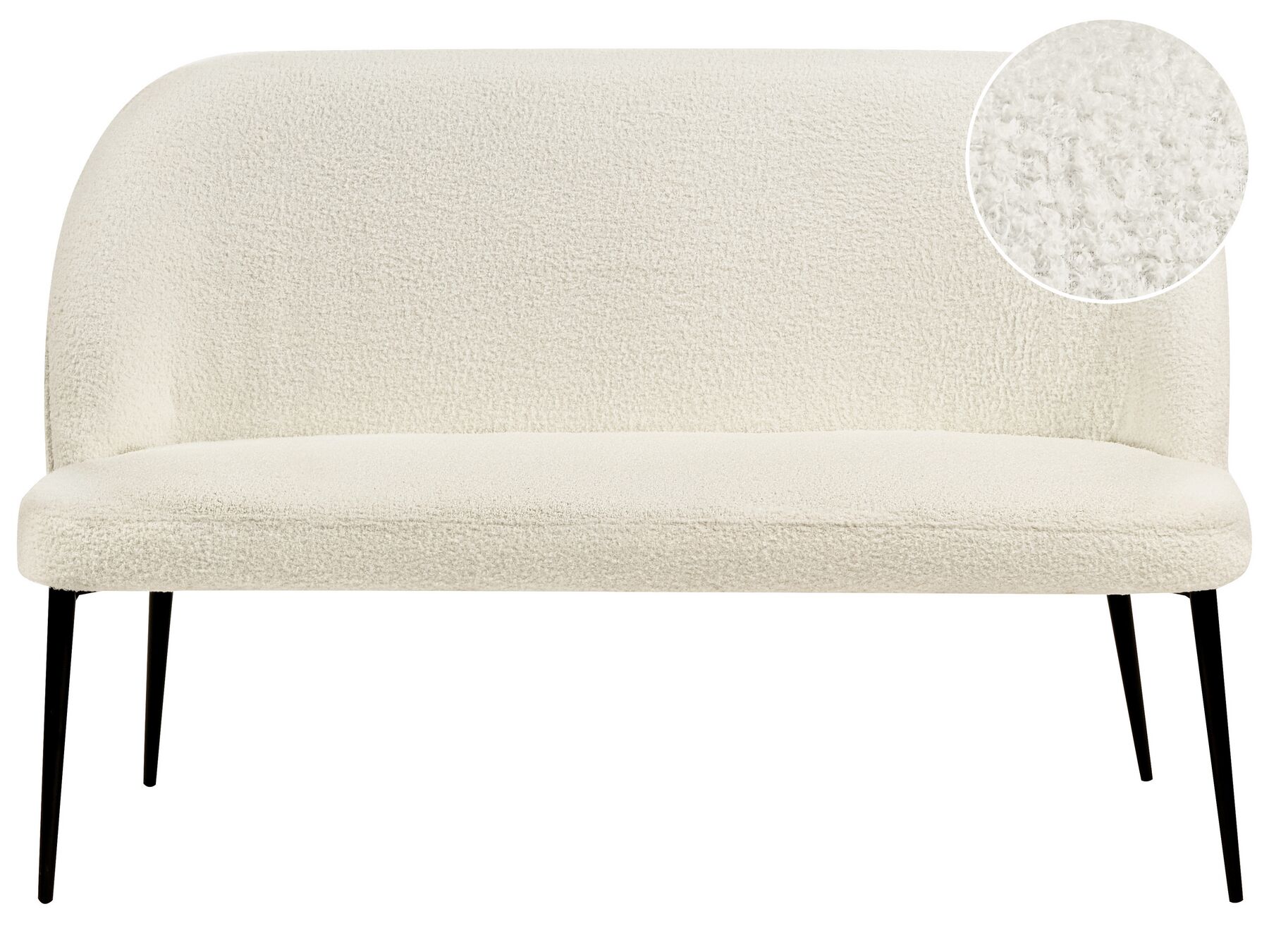 Canapé banquette 2 places en bouclé beige clair OSBY_929183