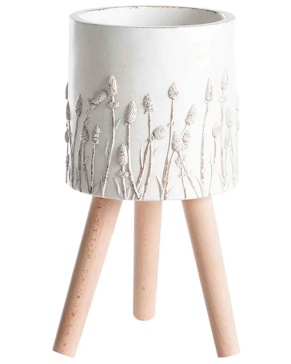 Suport pentru ghiveci de plante JANINA 24 cm Alb-murdar