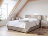 Ottoman Bed LAURESSES Fabric Taupe 120 x 200 cm (EU Small Double)