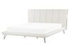 Biela posteľ z umelej kože 160 x 200 cm  BETIN_788907