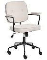 Desk Chair PAWNEE Velvet Light Beige