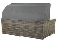Set da giardino con tavolo 6 posti CORTE Modulare Rattan sintetico (PE) Marrone scuro_776469