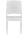 Set of 4 Garden Dining Chairs White FOSSANO_807730