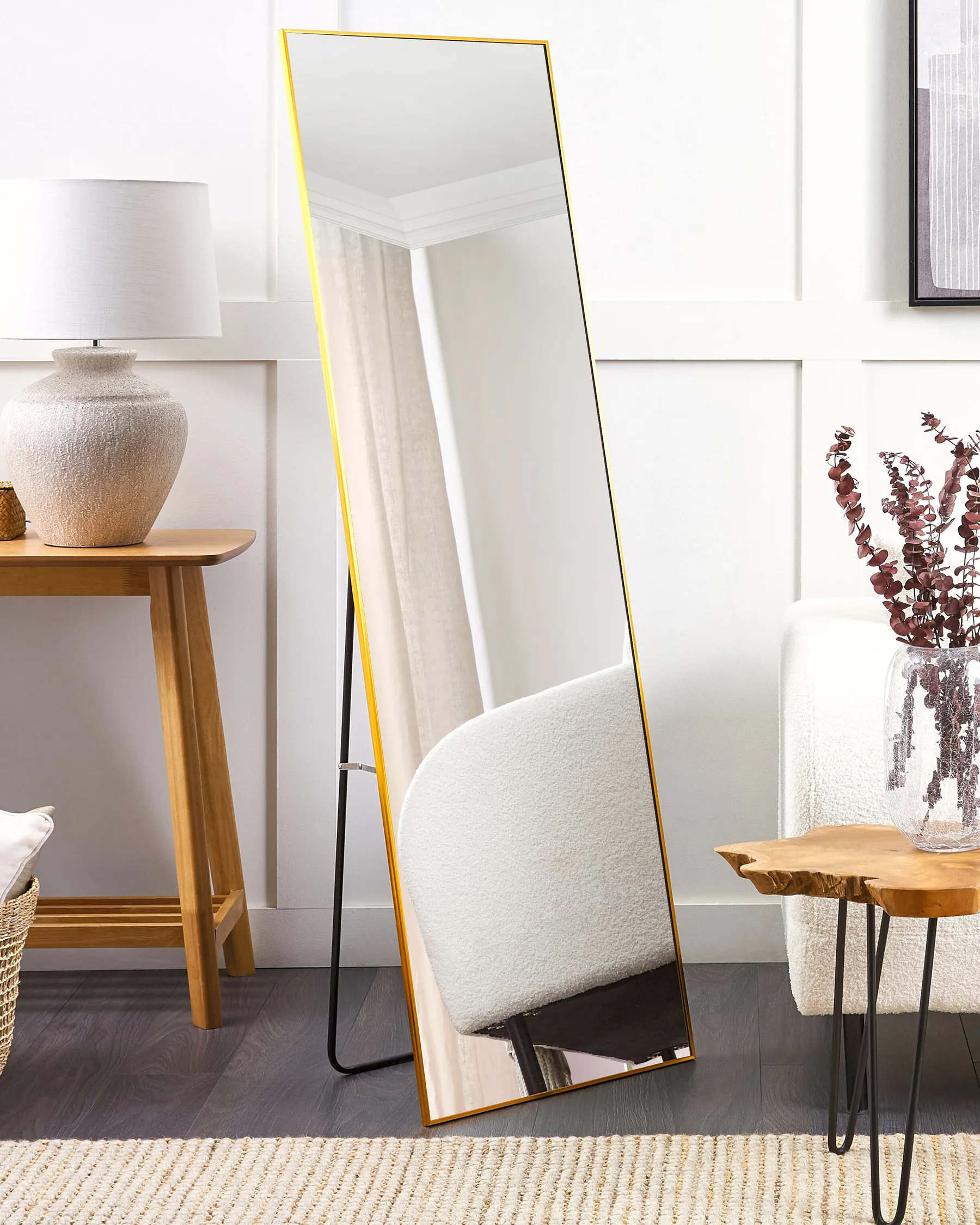 Standing Mirror BEAUVAIS 156 cm Metal Gold_844289