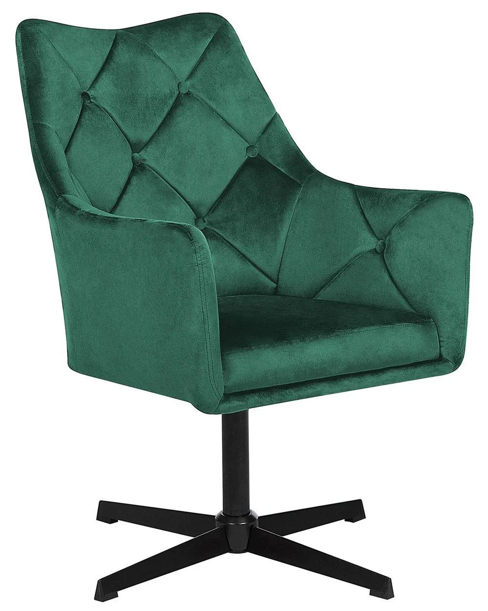 Swivel Armchair VAKSALA Velvet Dark Green