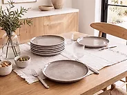Set di 8 piattini da dessert COSTMARY Gres porcellanato Grigio 21 cm_1176573