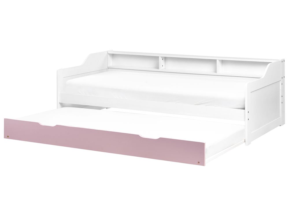 Ausziehbett Kiefernholz EDERN 90 x 200 cm Rosa