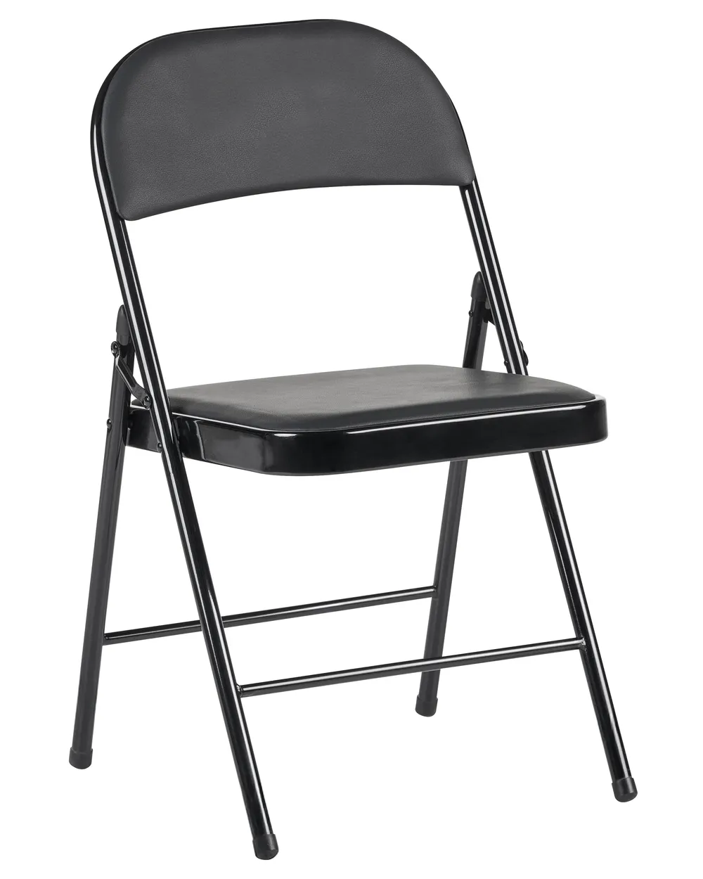 Set of 4 Folding Chairs SHASTA Metal Black_1074359
