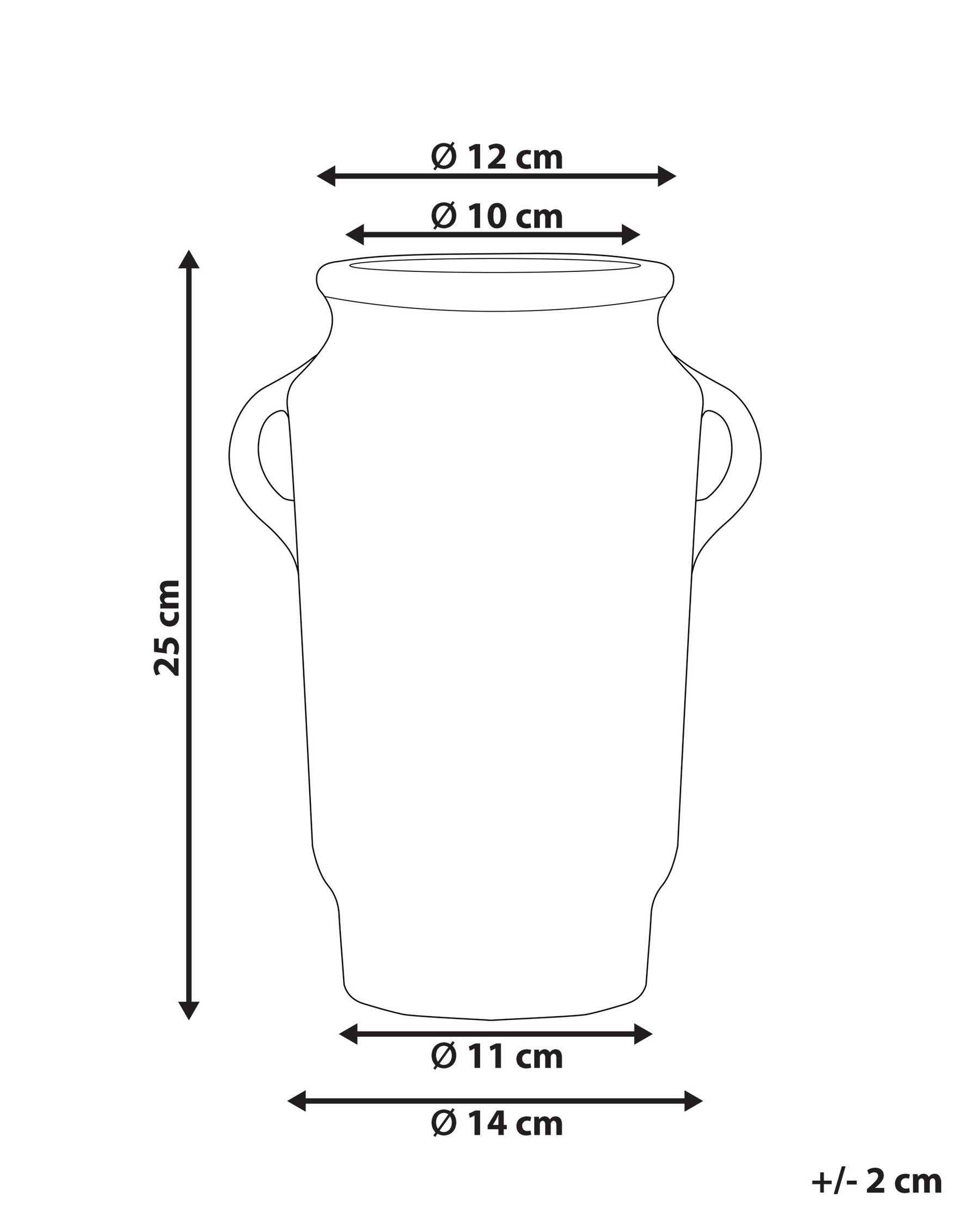 Wazon na kwiaty GERRHA 25 cm Kamionka Błękitny_810731